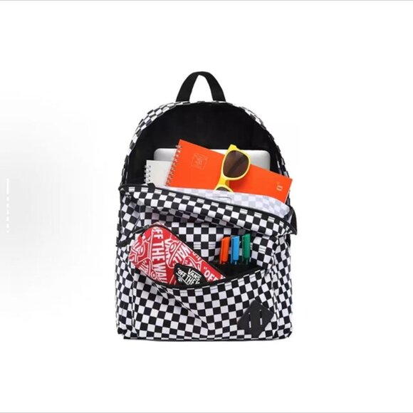Vans Old Skool Checkerboard Backpack Black & white UNISEX - Picture 7 of 8